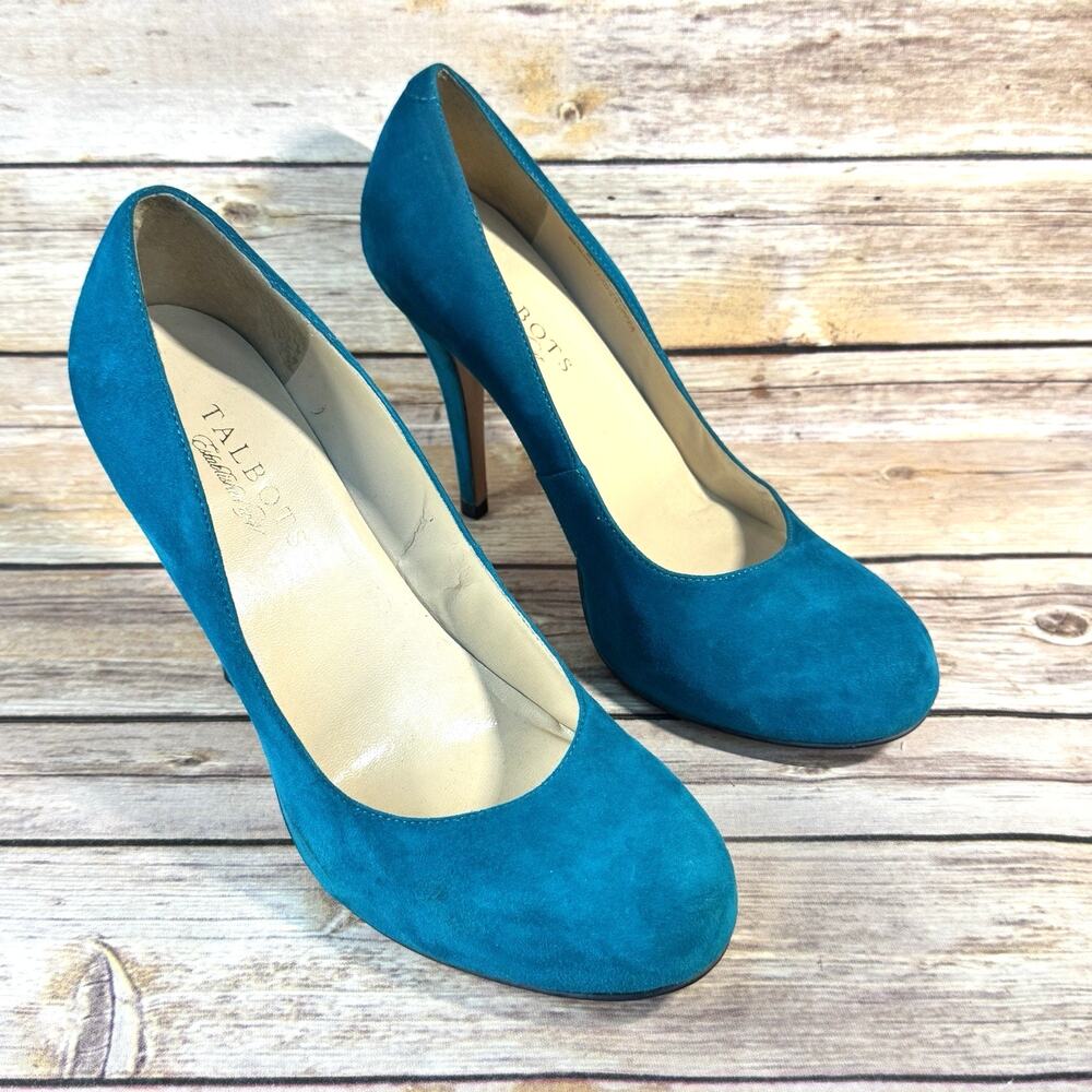 Talbots Teal Suede High Heel Pumps